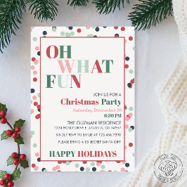 Oh Was Für Eine Lustige Weihnachtsfeier-Einladung Feiertagskarte
