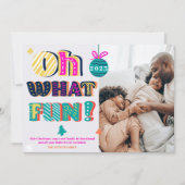 Oh, was lustige Briefe Foto Weihnachten (Vorderseite)