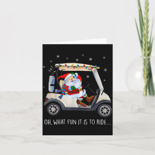 Oh, was macht es für Spaß, Santa im Golfwagen zu f Karte