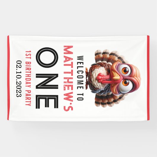 Oh, was macht Spaß Karikaturen Türkei 1. Geburtsta Banner (Horizontal)