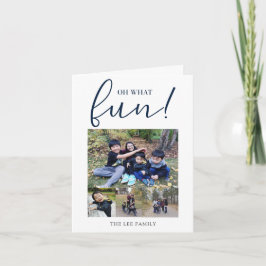 Oh, was Spaß 4 Foto Collage Navy Blue Weihnachten