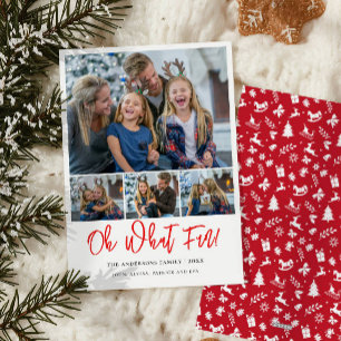 Oh, was Spaß 4 Fotos sammeln Weihnachtsfeiertag Feiertagskarte