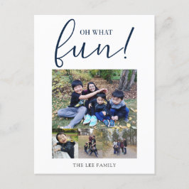 Oh, was Spaß 5 Foto Collage Navy Blue Weihnachten