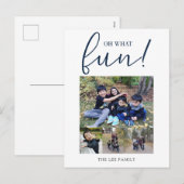 Oh, was Spaß 5 Foto Collage Navy Blue Weihnachten (Vorne/Hinten)