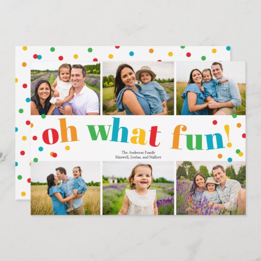 Oh, was Spaß 6 Foto Collage Weihnachten (Vorne/Hinten)