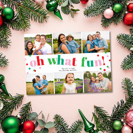 Oh, was Spaß 6 Foto Collage Weihnachtskarte Feiertagskarte