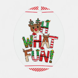 Oh, was Spaß (addieren Sie Ihr Foto) Weihnachtsleu Ornament Aus Metall