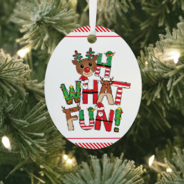 Oh, was Spaß (addieren Sie Ihr Foto) Weihnachtsleu Ornament Aus Metall