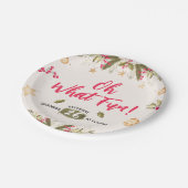 Oh, was Spaß! Aquarell und Natur Weihnachten Party Pappteller (Schrägansicht)