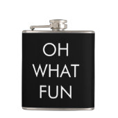 Oh, was Spaß Black Christmas Flask Flachmann (Vorderseite)
