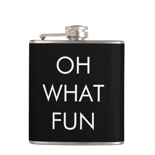 Oh, was Spaß Black Christmas Flask Flachmann (Vorderseite)