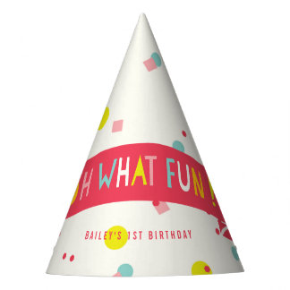 Oh, was Spaß Confetti Dots Girl Geburtstagsparty H Partyhütchen