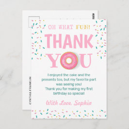 Oh, was Spaß Donut Geburtstagsparty Danke Postkarte