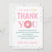 Oh, was Spaß Donut Geburtstagsparty Dankeskarte (Vorderseite)