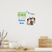 Oh, was Spaß, ein blaues Grün sein erster Geburtst Poster (Küche)