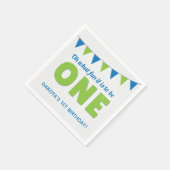 Oh, was Spaß, ein blaues Grün sein erster Geburtst Serviette (Ecke)