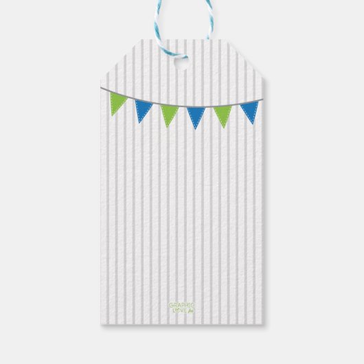 Oh, was Spaß, ein blaues Grün zu sein Danke Geschenkanhänger (Rückseite)