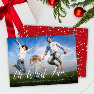 Oh, was Spaß einfaches Skript Niedlich lächelnd Ge Feiertagskarte