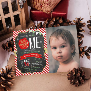 Oh, was Spaß, eins zu sein! Weihnachten 1. Geburts Einladung