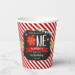 Oh, was Spaß, eins zu sein! Weihnachten 1. Geburts Pappbecher