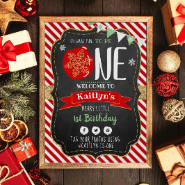 Oh, was Spaß, eins zu sein! Weihnachten 1. Geburts Poster