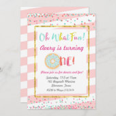 Oh, was Spaß Erste Geburtstagseinladung Einladung (Vorne/Hinten)
