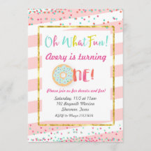 Oh, was Spaß Erste Geburtstagseinladung