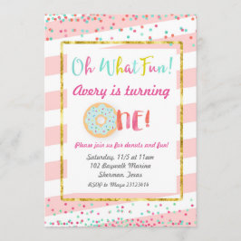 Oh, was Spaß Erste Geburtstagseinladung Einladung