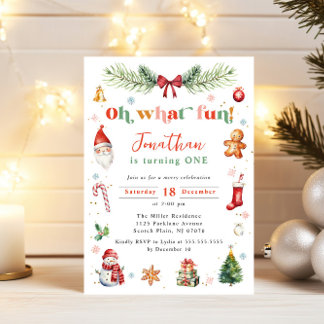 Oh, was Spaß erste Weihnachtsfeier in jedem Alter Einladung