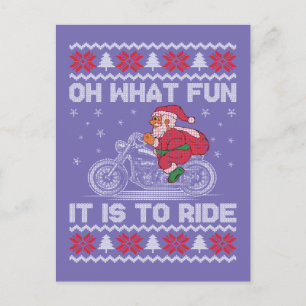 Oh, was Spaß es ist, an sonnigen Weihnachten zu re Postkarte