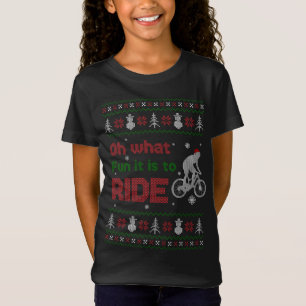 Oh, was Spaß es ist, Fahrrad fahren Ugly Weihnacht T-Shirt