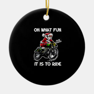 Oh, was Spaß es ist Motorrad fahren Weihnachten Pa Keramik Ornament