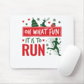 Oh, was Spaß es macht, den Weihnachtsläufer zu lau Mousepad (Mit Mouse)