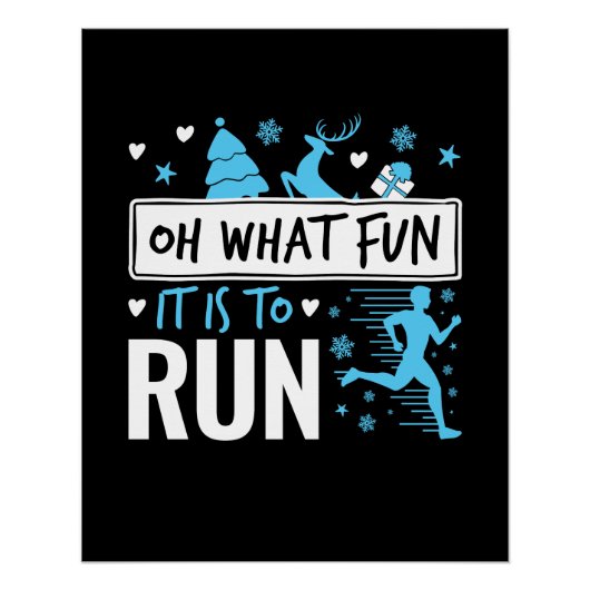 Oh, was Spaß es macht, den Weihnachtsläufer zu lau Poster (Vorderseite)