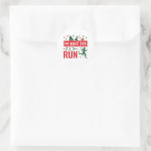 Oh, was Spaß es macht, den Weihnachtsläufer zu lau Runder Aufkleber (Tasche)