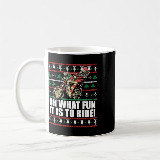 Oh, was Spaß es macht, den Weihnachtsmann Ugly Chr Kaffeetasse (Links)