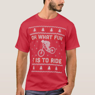 Oh, was Spaß es macht, Fahrrad fahren zu Weihnacht T-Shirt