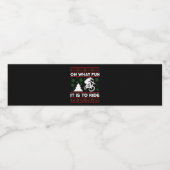 Oh, was Spaß es macht, Fahrrad Weihnachten zu fahr Wasserflaschenetikett (Einzelnes Label)