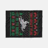 Oh, was Spaß es macht, mit Snowmobile hässlich Chr Fleecedecke (Vorderseite (Horizontal))