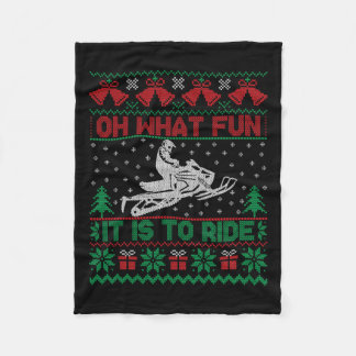 Oh, was Spaß es macht, mit Snowmobile hässlich Chr Fleecedecke
