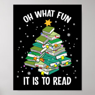 Oh, was Spaß es macht, Weihnachten-Bäume-Buch-Lieb Poster