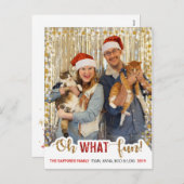 Oh, was Spaß Familienweihnachtsfest Foto Postkarte (Vorne/Hinten)