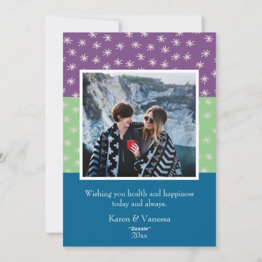 Oh, was Spaß Farbe Block Weihnachten Foto (Rückseite)