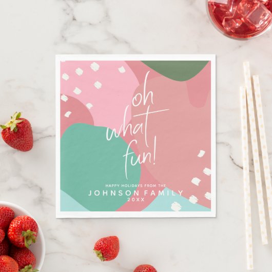 Oh, was Spaß farbenfrohe Mod Abstrakt Weihnachten Serviette (Beispiel)