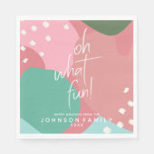 Oh, was Spaß farbenfrohe Mod Abstrakt Weihnachten Serviette (Vorderseite)