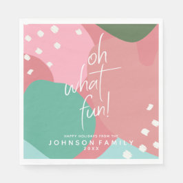 Oh, was Spaß farbenfrohe Mod Abstrakt Weihnachten Serviette