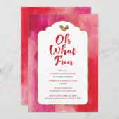 Oh, was Spaß Feiertag Einladung (Vorne/Hinten)