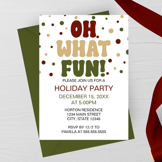 Oh, was Spaß Feiertag Einladung