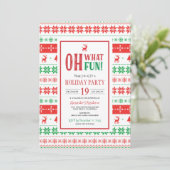 Oh, was Spaß Feiertag Party Feiertagskarte (Stehend Vorderseite)