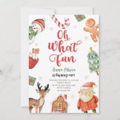 Oh, was Spaß Feiertag Weihnachten Weihnachten Gebu Einladung (Vorderseite)